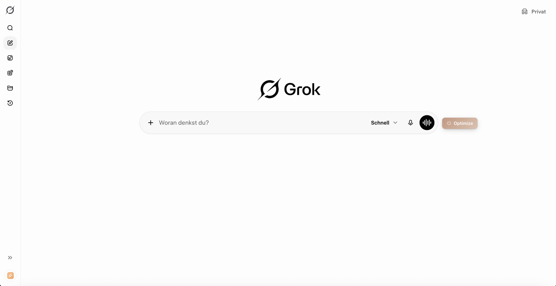 Intenda Optimize-Button in Grok